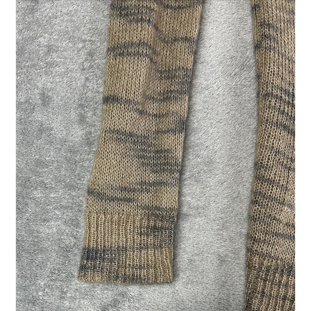Free People Beach Small Brown Gray Sweater Mohair Blend Knit Button Cardigan - Picture 4 of 9